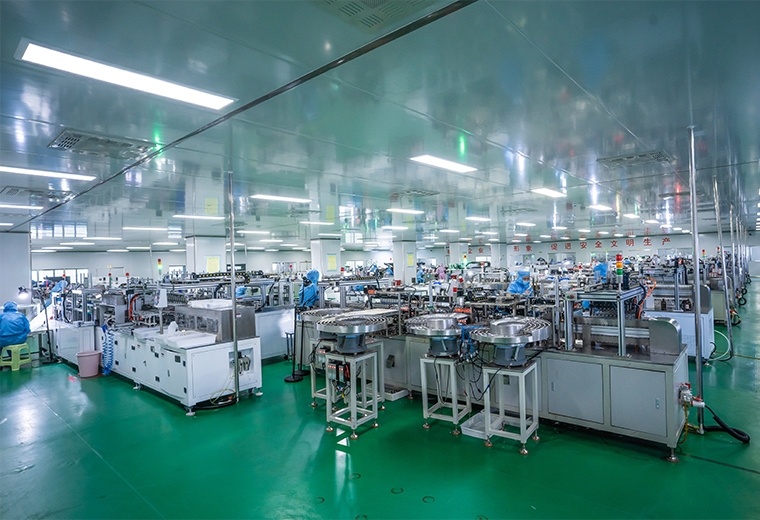 Disposable venous blood sample collection needle (double wing) production line